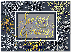 Snowflake Border Holiday Card H8201U-A